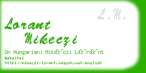 lorant mikeczi business card